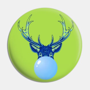 Blue Bubblegum Reindeer Pin