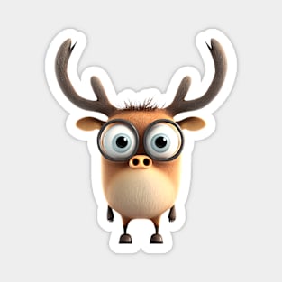 Deer Cute Adorable Humorous Illustration Magnet