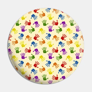 Handprints pattern Pin