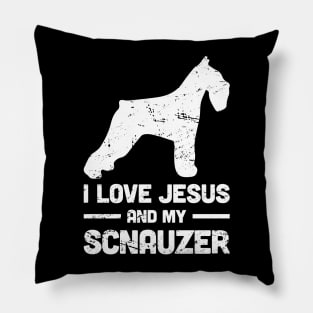 Schnauzer - Funny Jesus Christian Dog Pillow