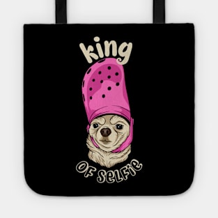 King Of Selfie Dog Meme Tote