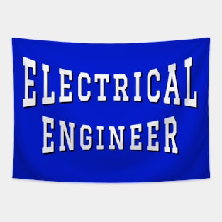 Electrical Engineer in White Color Text Tapestry