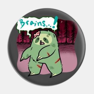 Zombie Sloth walking through a Forest Pin