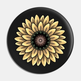 Cute Sunflower Mandala Pin