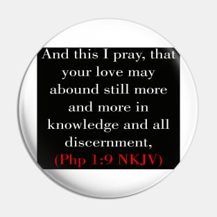 Philippians 1:9 Bible Verse Typography NKJV Pin