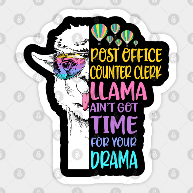 Post Office Counter Clerk Llama - Post Office Counter Clerk - Sticker |  TeePublic