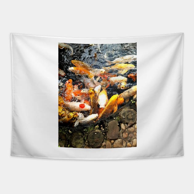 Koi karp freshwater fish sea animal Tapestry by LukjanovArt