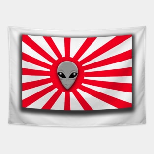 Alien Rising Sun Tapestry