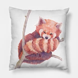 Sleepy Red Panda Pillow