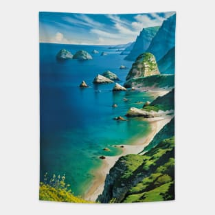 Dreamy Coastal Scenery Tapestry