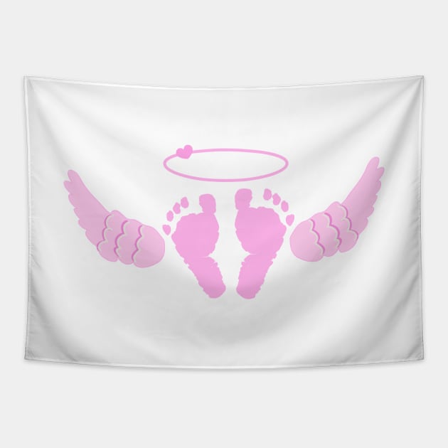 Baby girl angels wings Tapestry by GULSENGUNEL