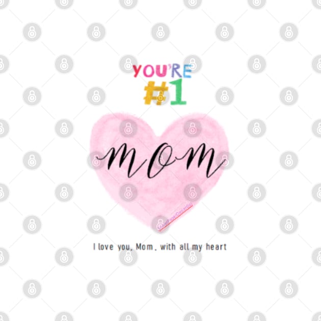 Love you Mom card by Hyunah Yi/Birthday/special day /Love card/ Happy Mothers day card/Mum love card by solsolyi
