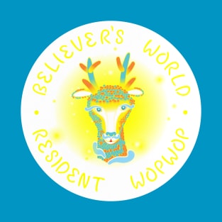 (Texted Pastel Carpet-like Version) Believer's World Resident Wopwop T-Shirt