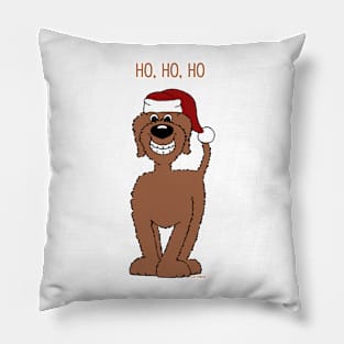 Brauner Doodle Santa Claus Pillow