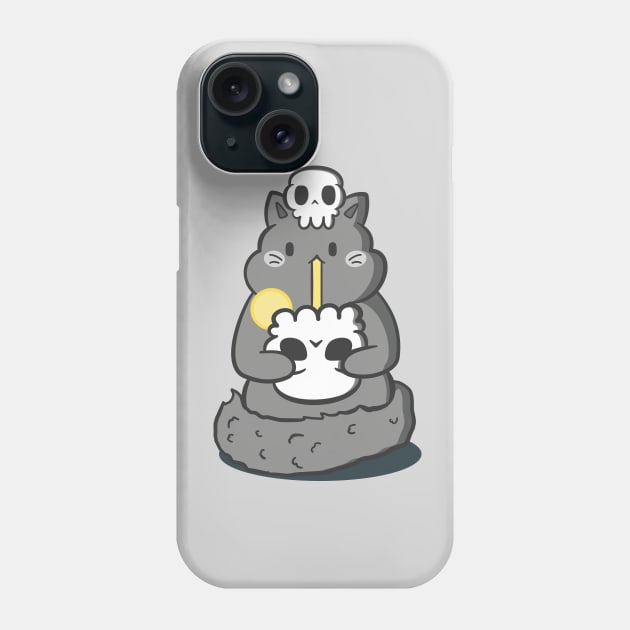 cat drinking juice Phone Case by ArtStopCreative