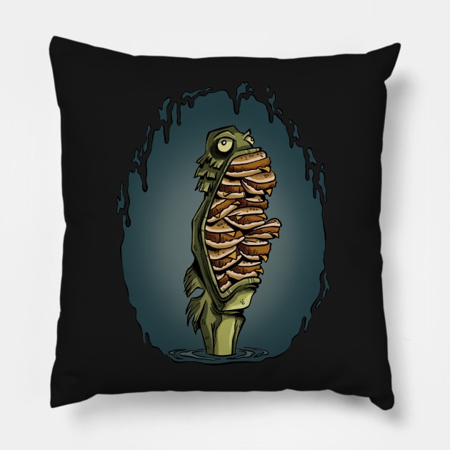 Filet o' Swamp Creature Pillow by westinchurch