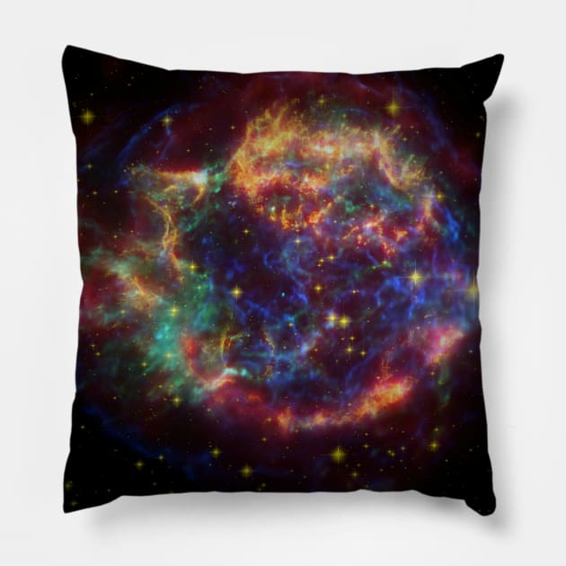 The Cassiopeia A Supernova Remnant Pillow by SpacePlace