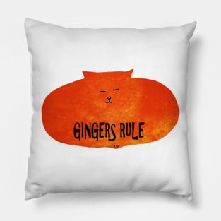 Gingers Rule Funny Cat Lover Red Head Pillow