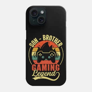 Son Brother Gaming Legend Gamer Gifts For Teen Boys Gaming Vintage Phone Case