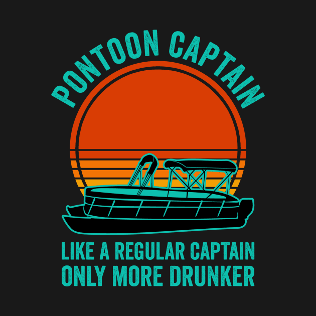 Pontoon Captain Funny Pontoon Boat Lover by Visual Vibes