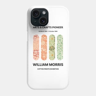 William Morris Textile Pattern, Cotton Prints Exhibition, Arts And Crafts Pioneer Phone Case