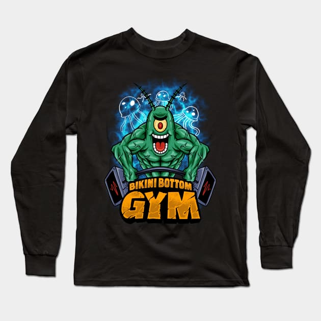 | T-Shirt Long TeePublic Sleeve muscle evil - - Squarepants Spongebob