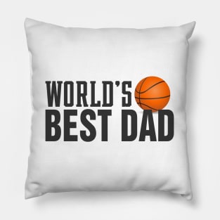 Simple World's Best Dad Typography Basketball Pillow