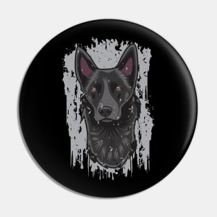 Dutch Shepherd Grey Splatter Artwork Pin