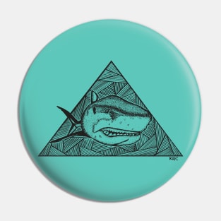 Geometric Shark Pin