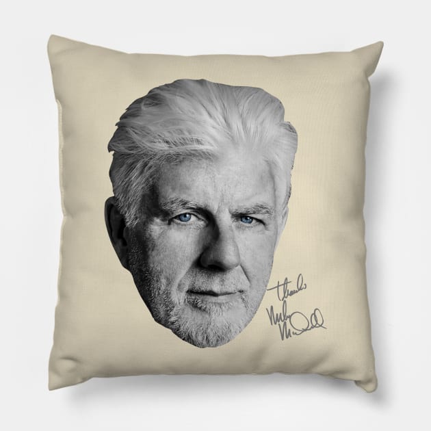 MICHAEL MCDONALD BLACK WHITE Pillow by jamedleo