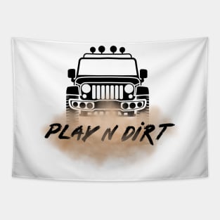 Off-Roading in a Jeep - Play N Dirt Tapestry