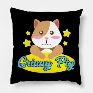 Grinny Pig Gift for Guinea Pig Lovers Cute Guinea Pig Pillow