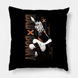 Bad Bunny - Edgy Bunny Woman Pillow