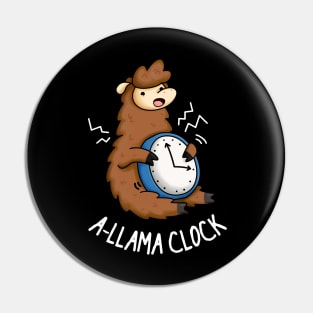 A-Llama Clock Funny Animal Pun Pin