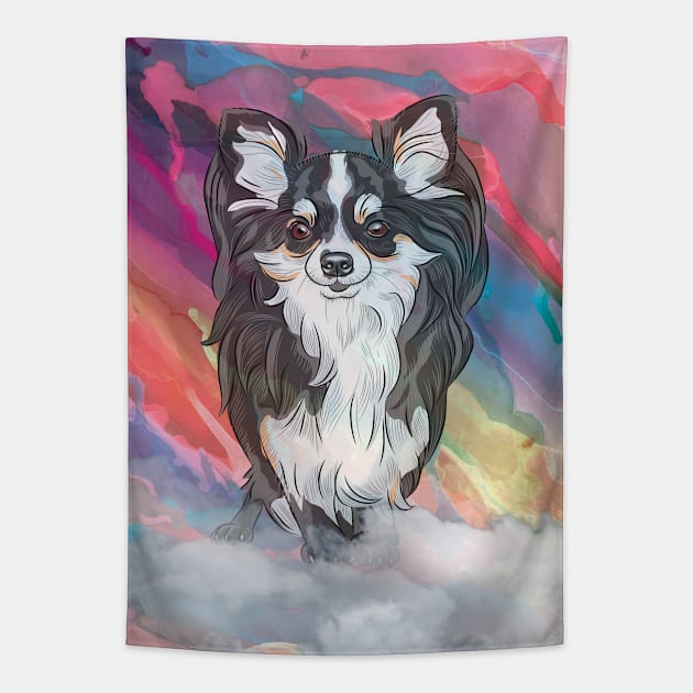 chihuahua puppy artwork Tapestry by Serotonin