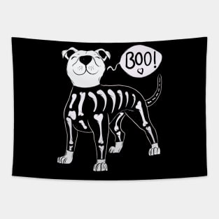 Boo skeleton dog Tapestry