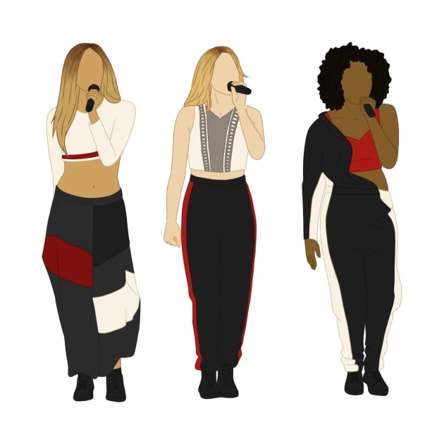 Little Mix Salute tour black, white and red outfit OT3 by maxtrology