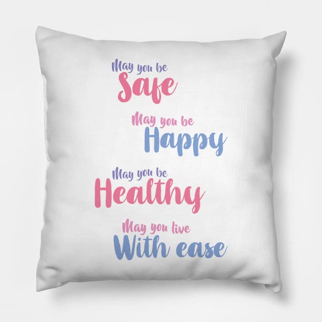 Loving Kindness Meditation Pillow by BethsdaleArt