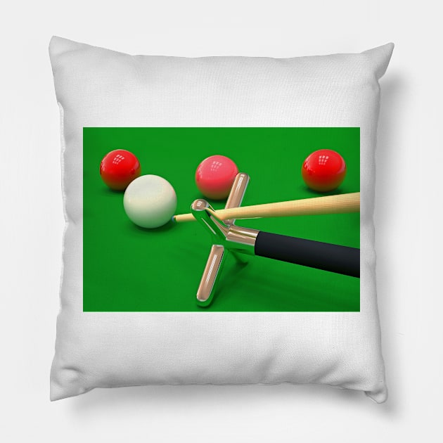 Snooker Balls and Table Pillow by galpinimages