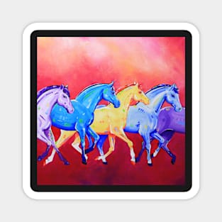 Parade Horses Magnet