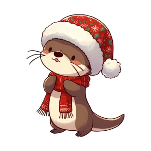 Cute Christmas Otter T-Shirt