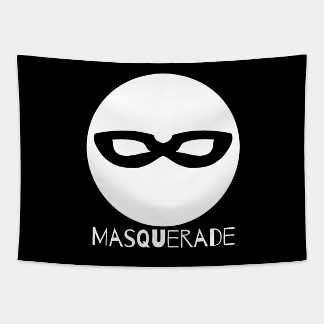 White Mask - Masquerade Tapestry by Thedustyphoenix