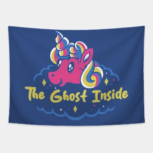 ghost inside and the unicorn Tapestry