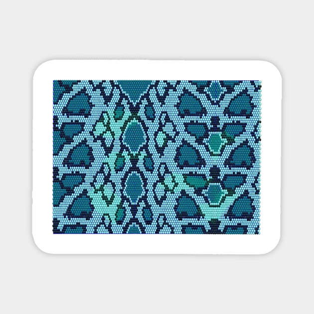 Snake Skin Blue Magnet by denip