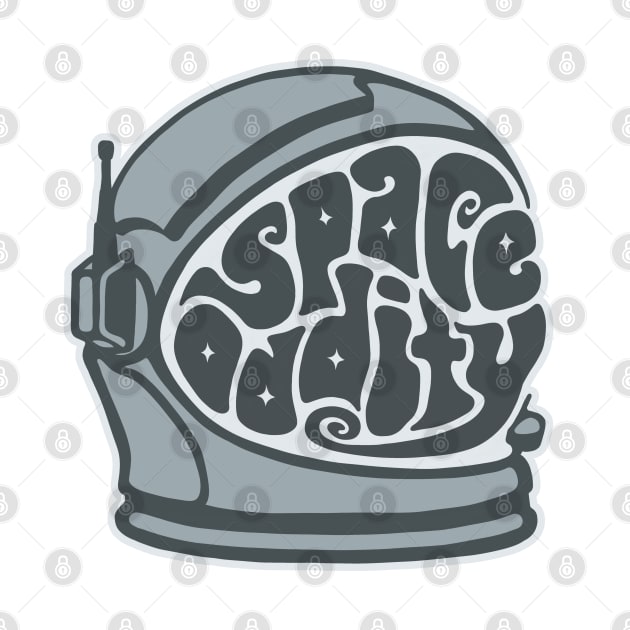 Space Oddity Astronaut Helmet Word Art by Slightly Unhinged