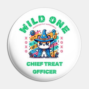 Wild one cat Kawaii Wizard Cat funny Pin