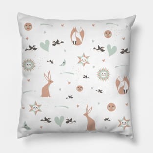 The hare and the fox. Pillow