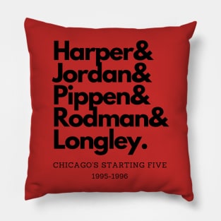 1995-1996 Chicago's Starting Five! Pillow