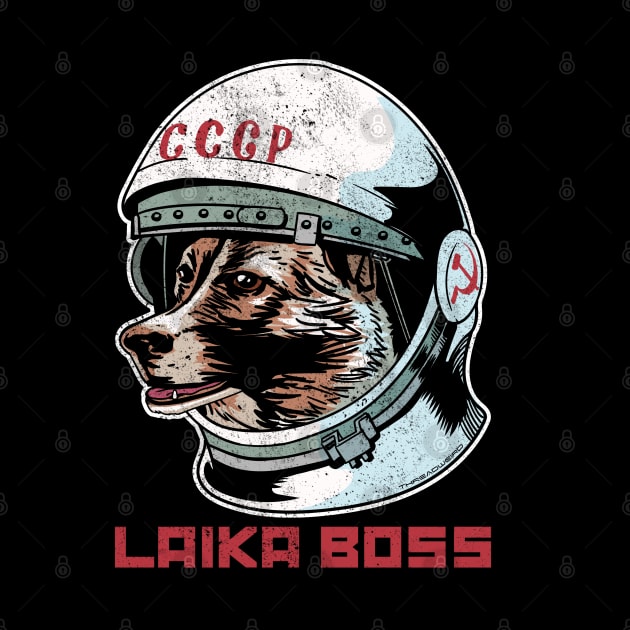 Laika Boss Cosmonaut Space Dog by ThreadWeird Apparel Company