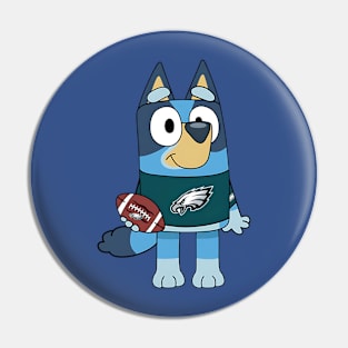 Bluey Philadelphia Eagles Football Pin